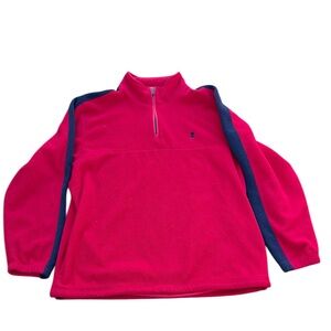IZOD Men’s XL Red Mock Neck 1/4 Zip Pullover Long Sleeve Fleece